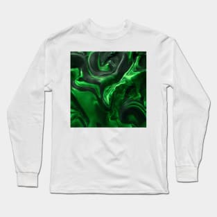 NEON DARK GREEN LIQUID MARBLE DESIGN, IPHONE CASE AND MORE Long Sleeve T-Shirt